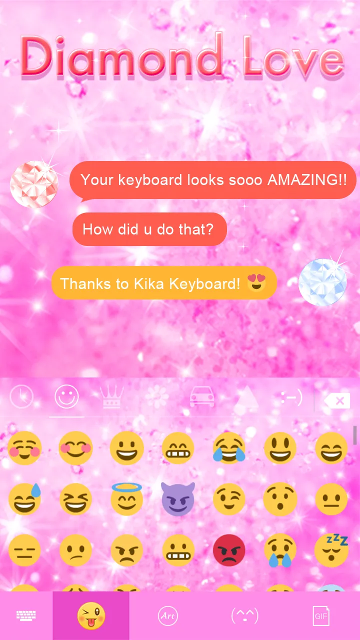 Diamond Love 💎 Keyboard Theme | Indus Appstore | Screenshot