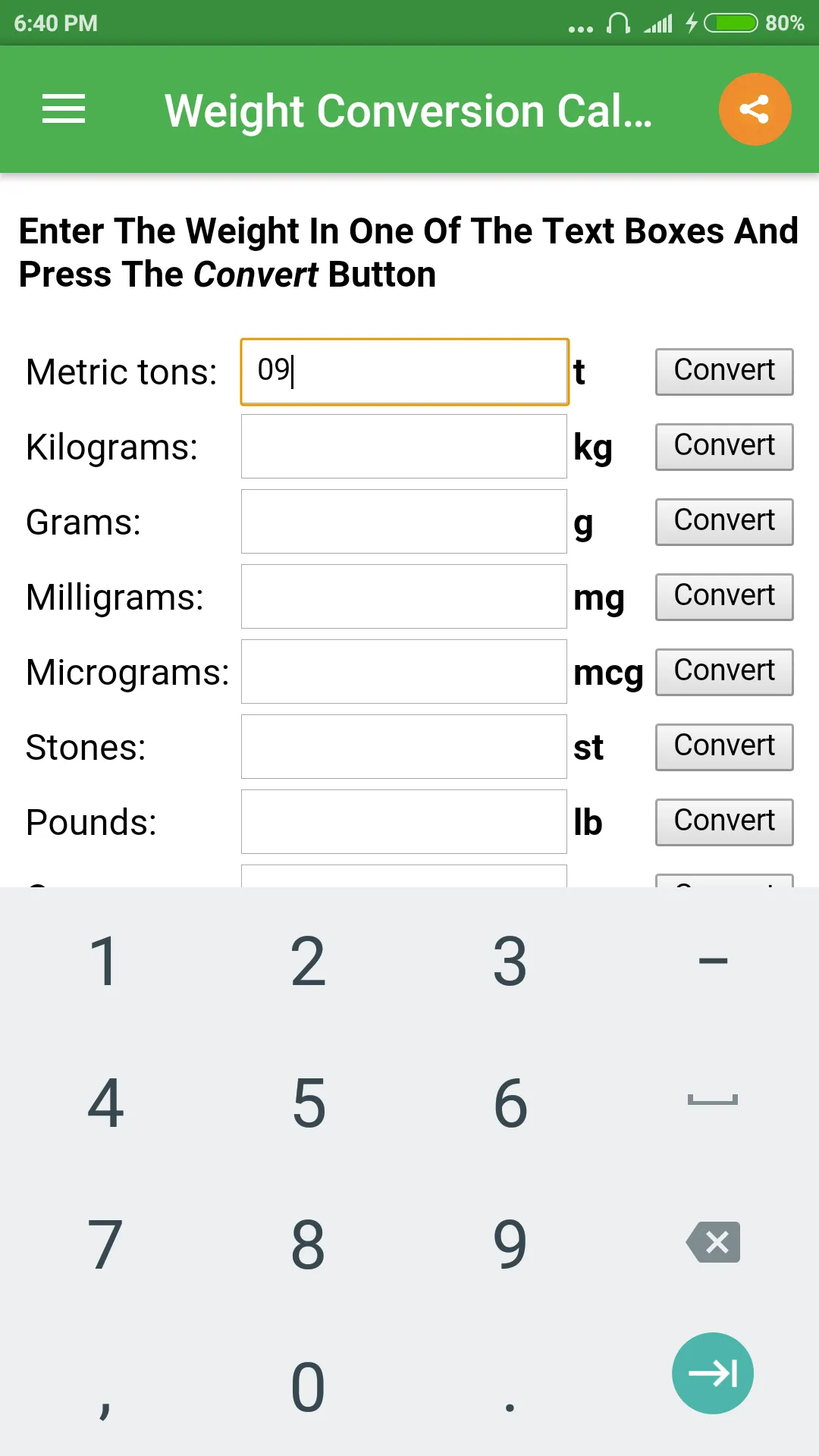 Weight Converter | Indus Appstore | Screenshot