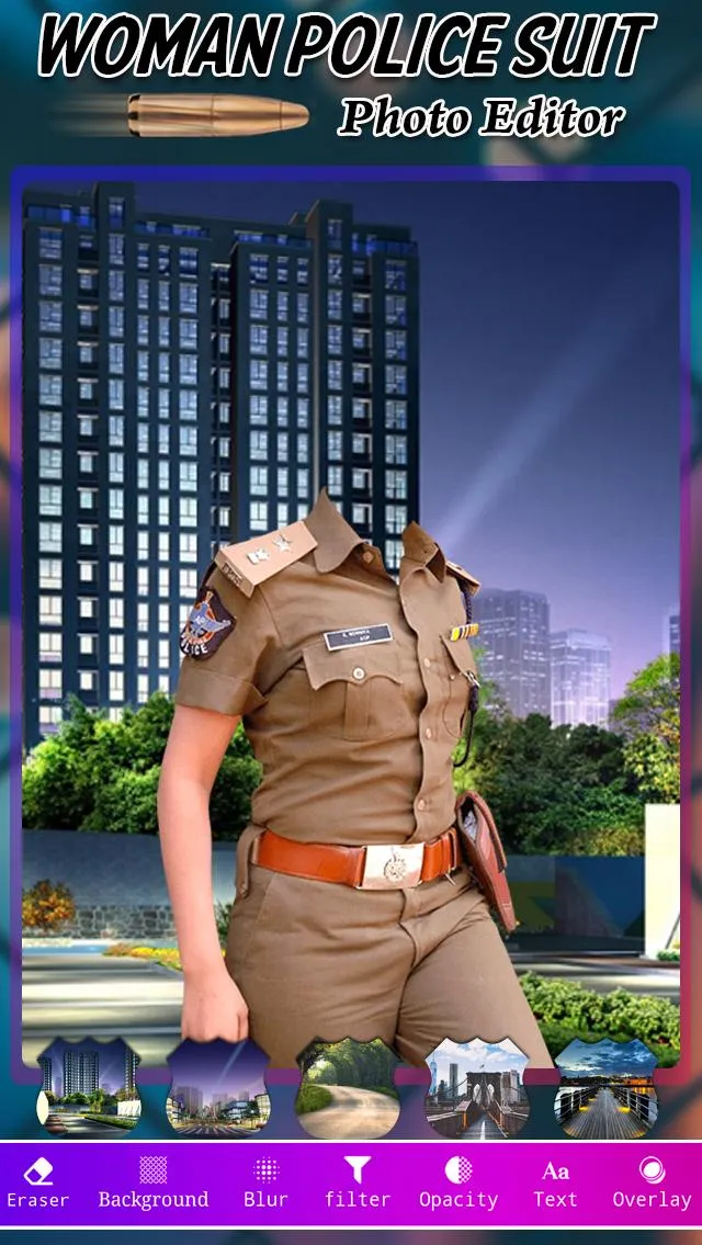 Woman Police Photo Suit | Indus Appstore | Screenshot