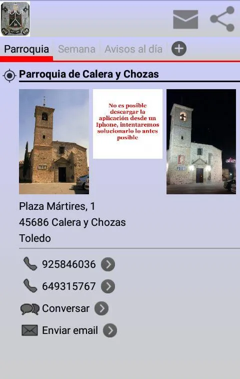 Parroquia de Calera y Chozas | Indus Appstore | Screenshot