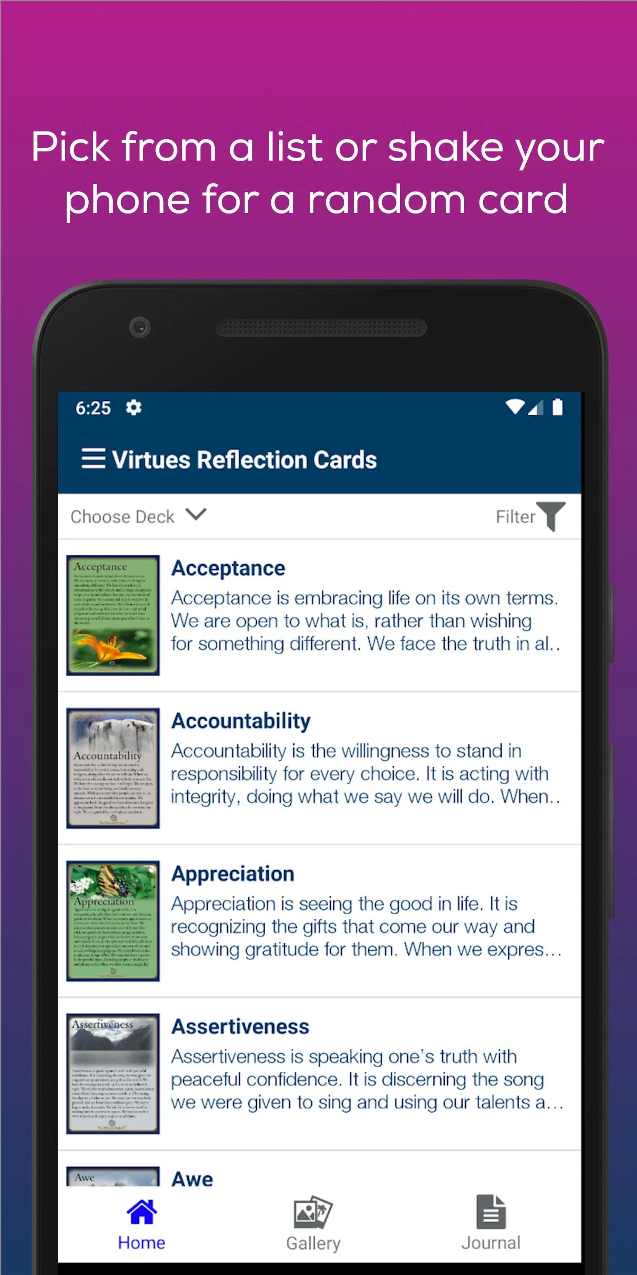 Virtues Cards | Indus Appstore | Screenshot