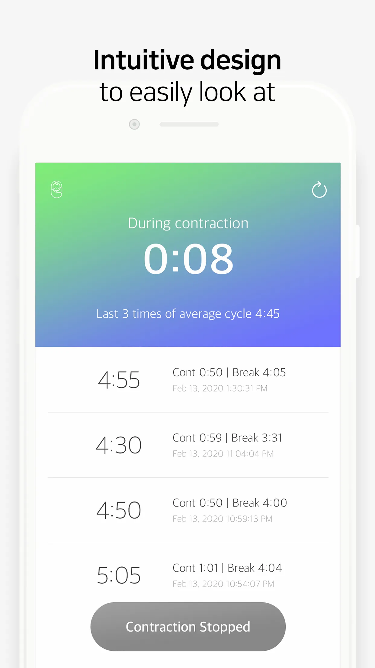 Contraction Timer | Indus Appstore | Screenshot