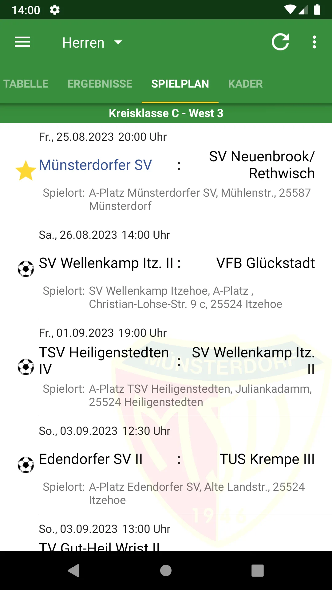 Münsterdorfer SV Fußball | Indus Appstore | Screenshot