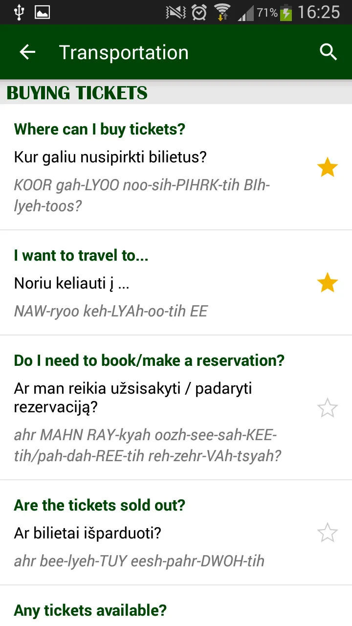 Lithuanian phrasebook | Indus Appstore | Screenshot