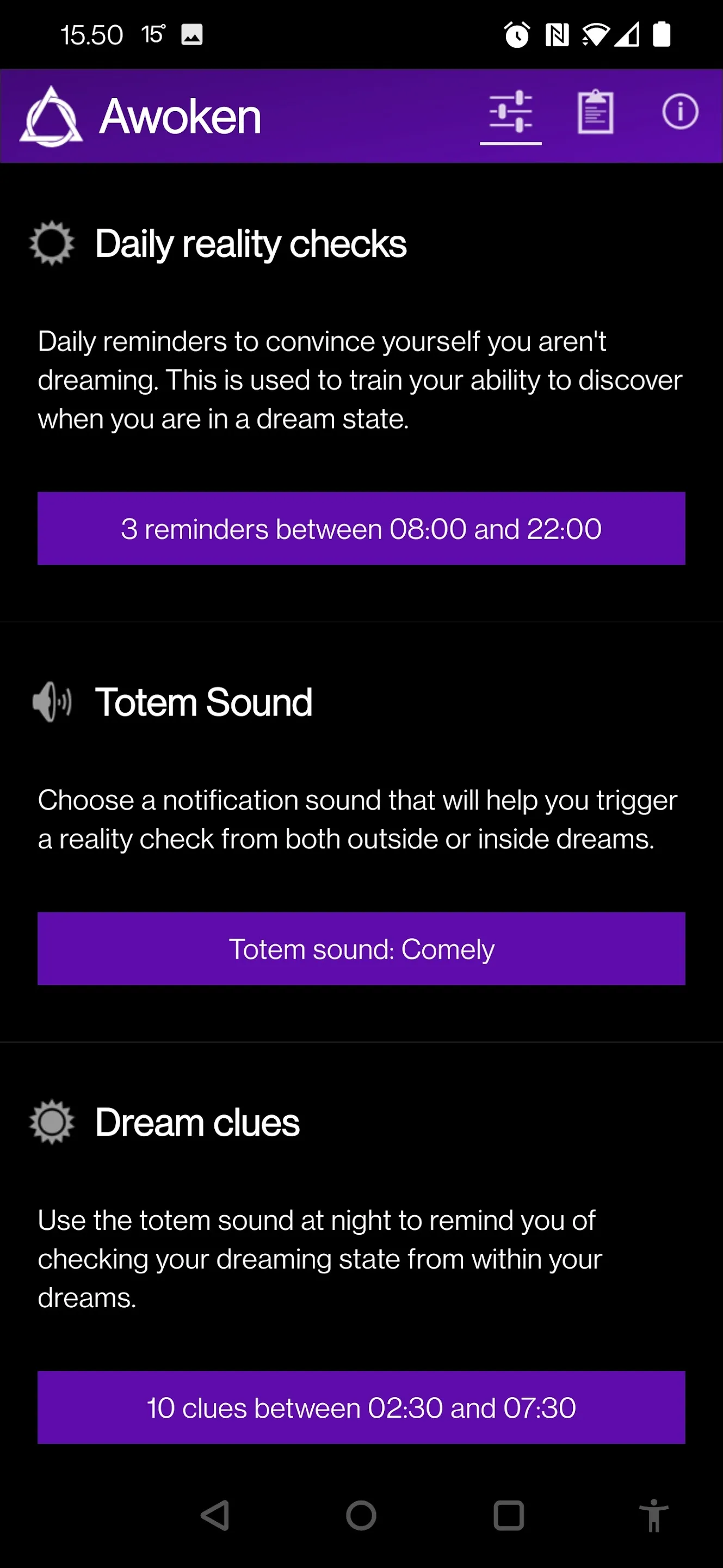 Awoken - Lucid Dreaming Tool | Indus Appstore | Screenshot