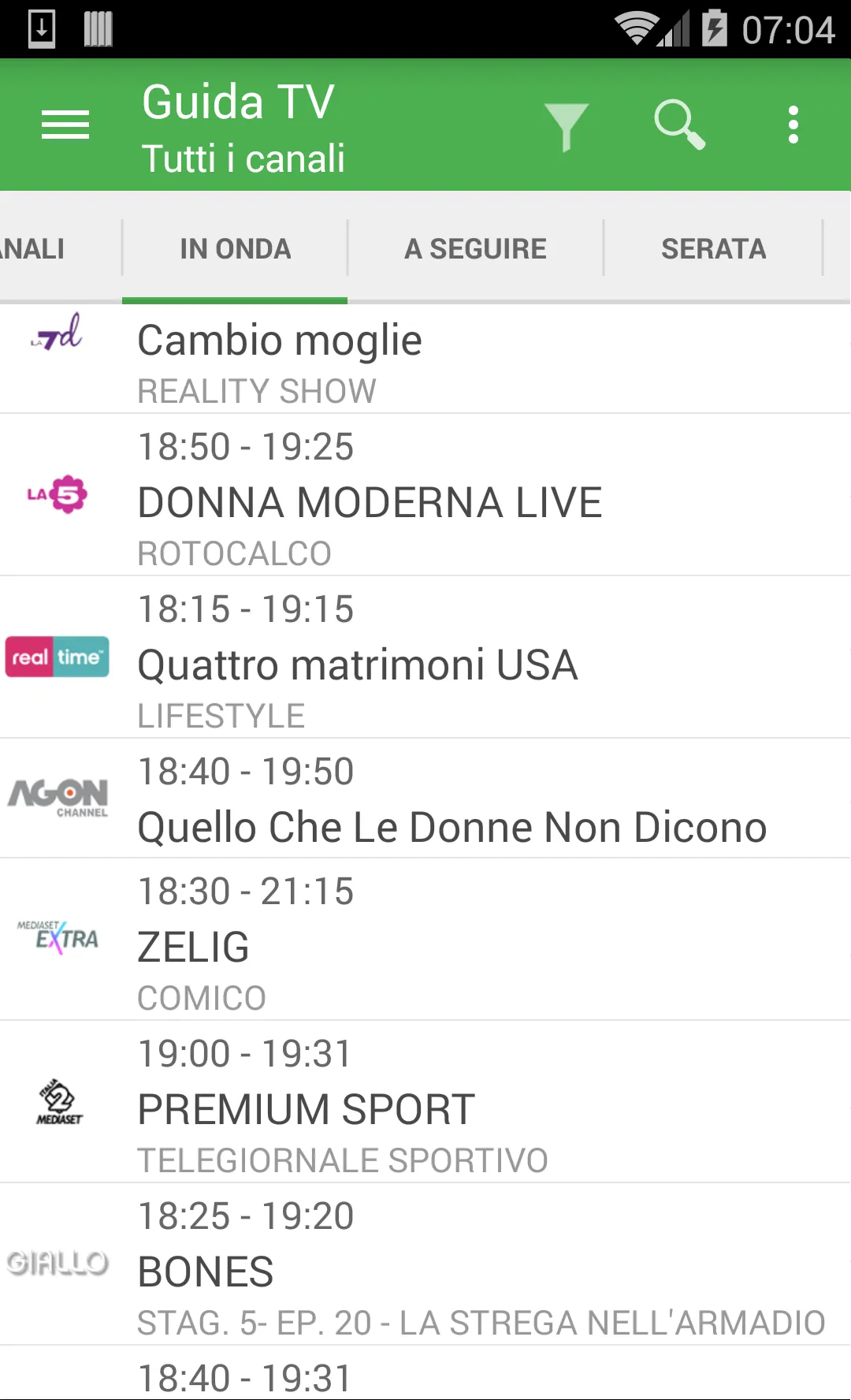 TV Guide Italy | Indus Appstore | Screenshot