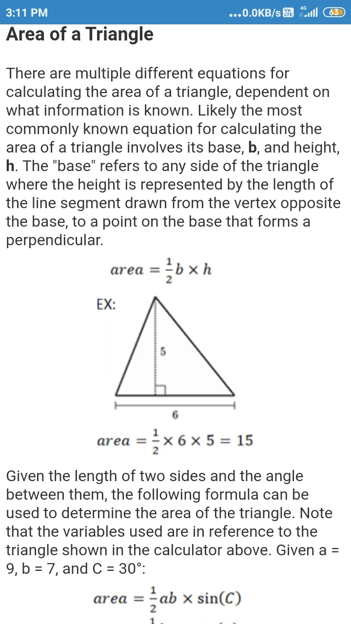 TRIANGLE CALCULATOR | Indus Appstore | Screenshot