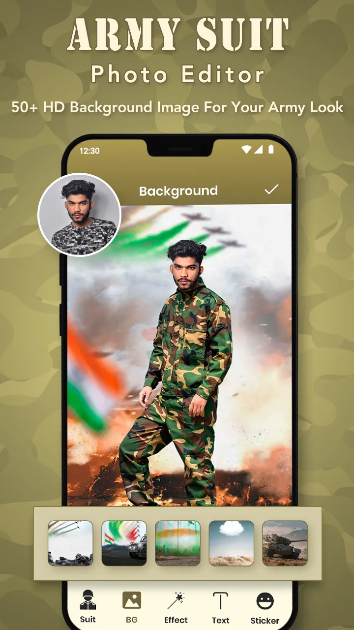 Army Photo Suit  Editor - Comm | Indus Appstore | Screenshot