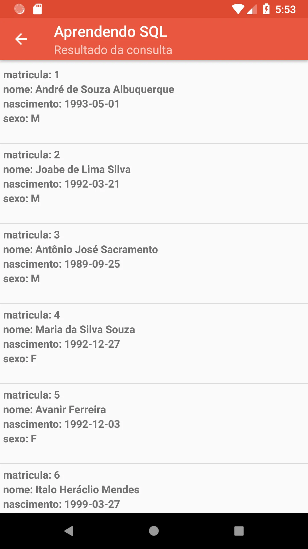 Aprendendo SQL | Indus Appstore | Screenshot