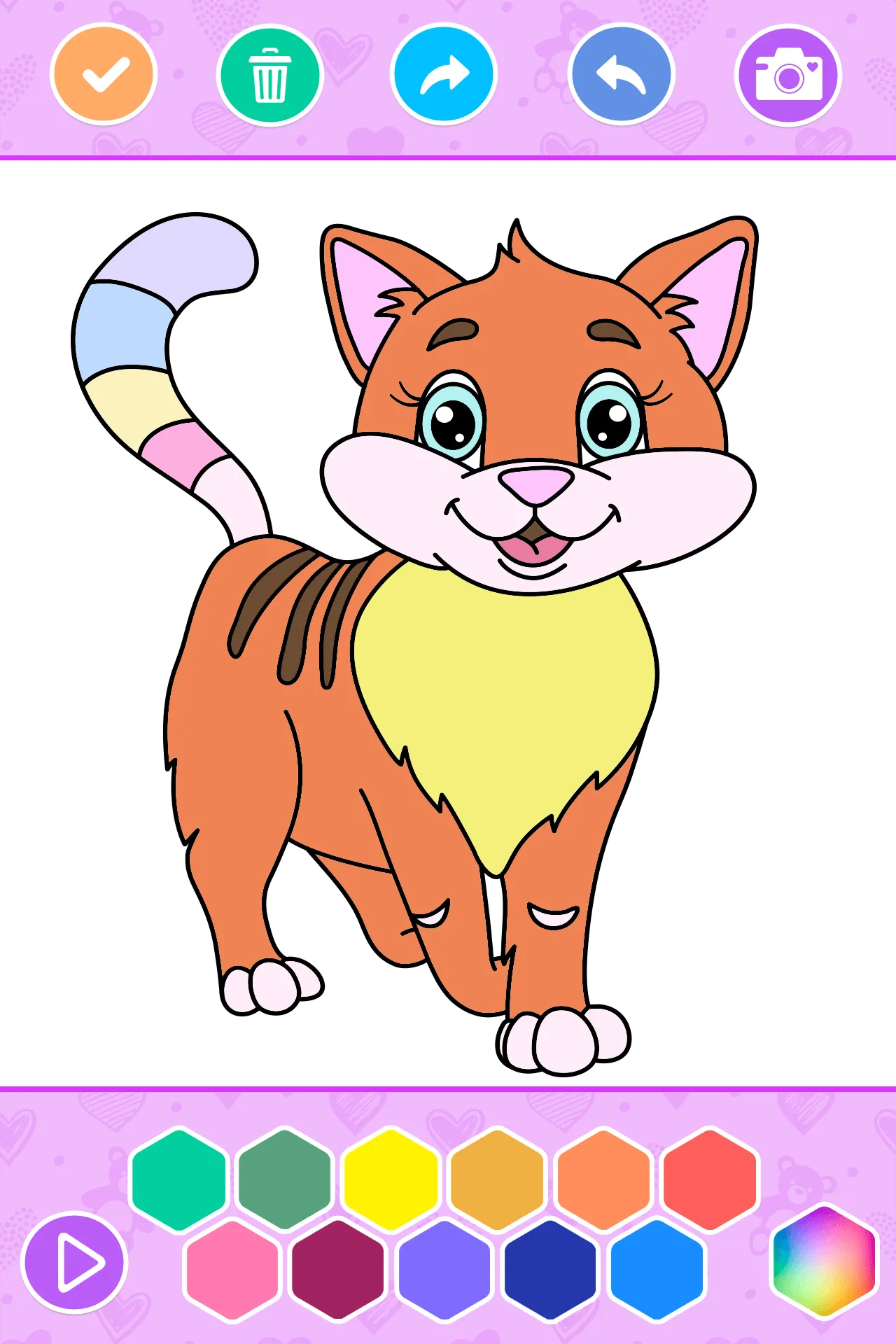 Cute Cat Coloring Book | Indus Appstore | Screenshot