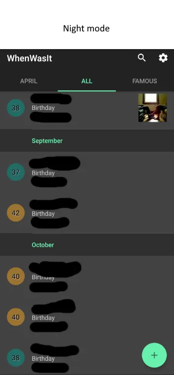 WhenWasIt (birthday reminder) | Indus Appstore | Screenshot