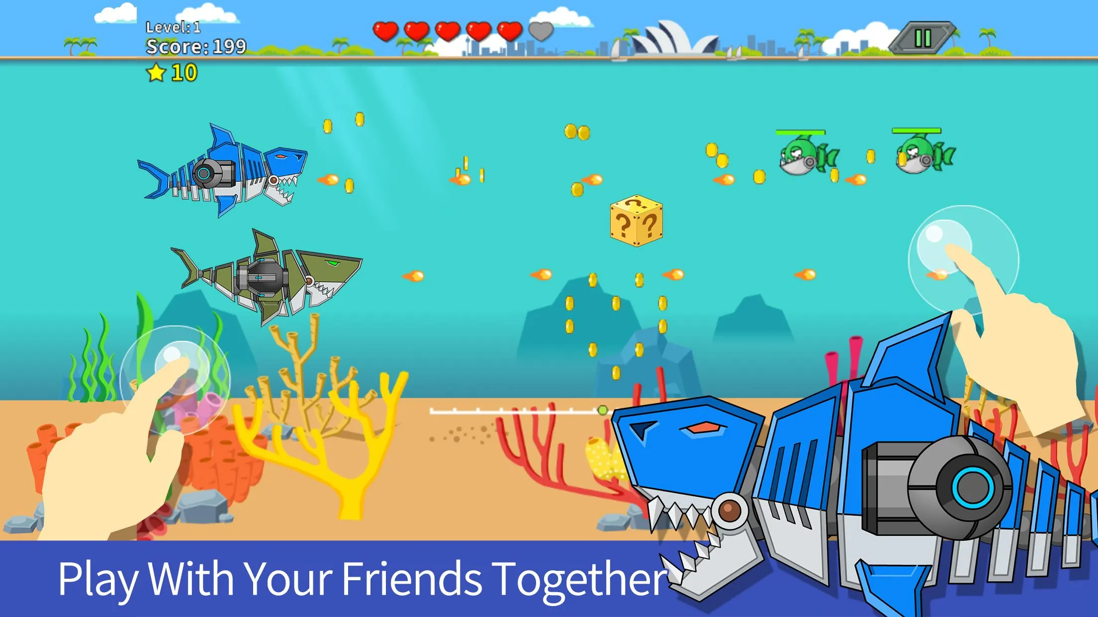 Robot Gun Shark Double Attack | Indus Appstore | Screenshot