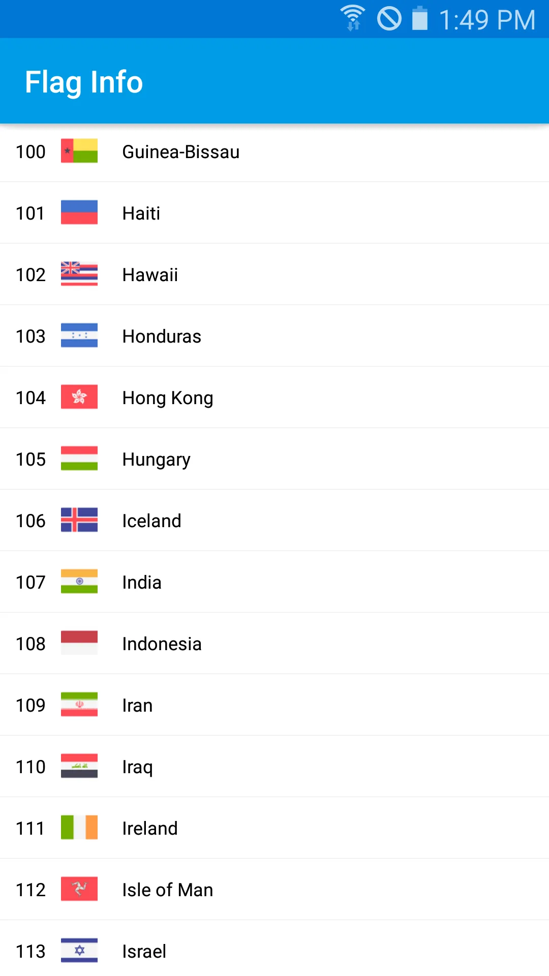 National Flag Info | Indus Appstore | Screenshot