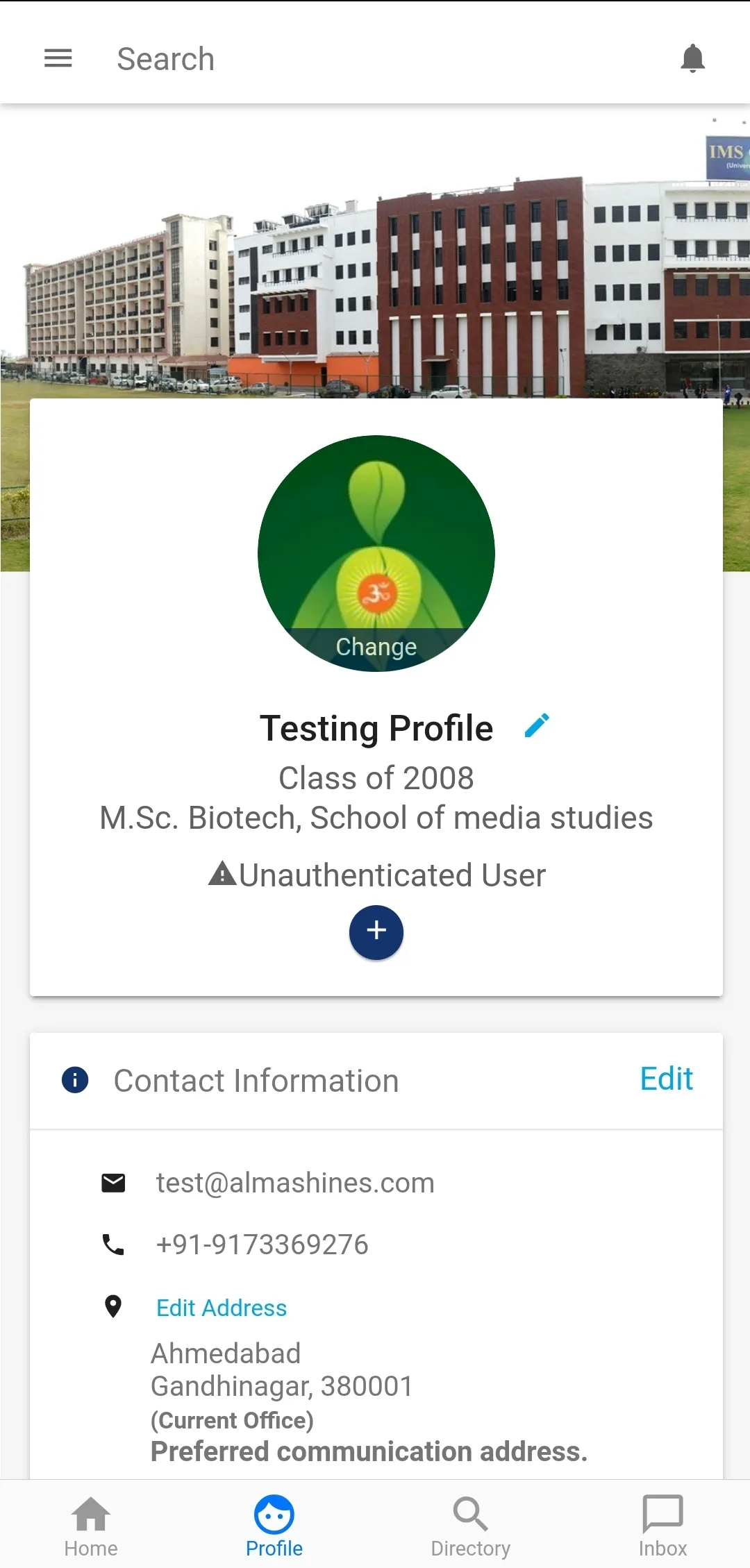 IMS Alumni | Indus Appstore | Screenshot