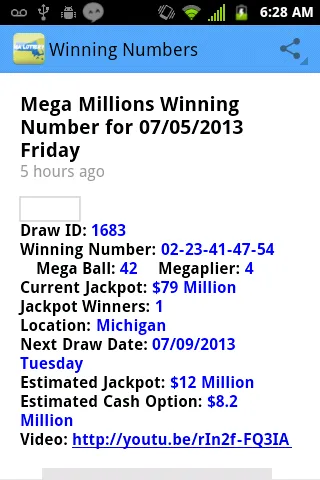 Massachusetts Lottery Results | Indus Appstore | Screenshot