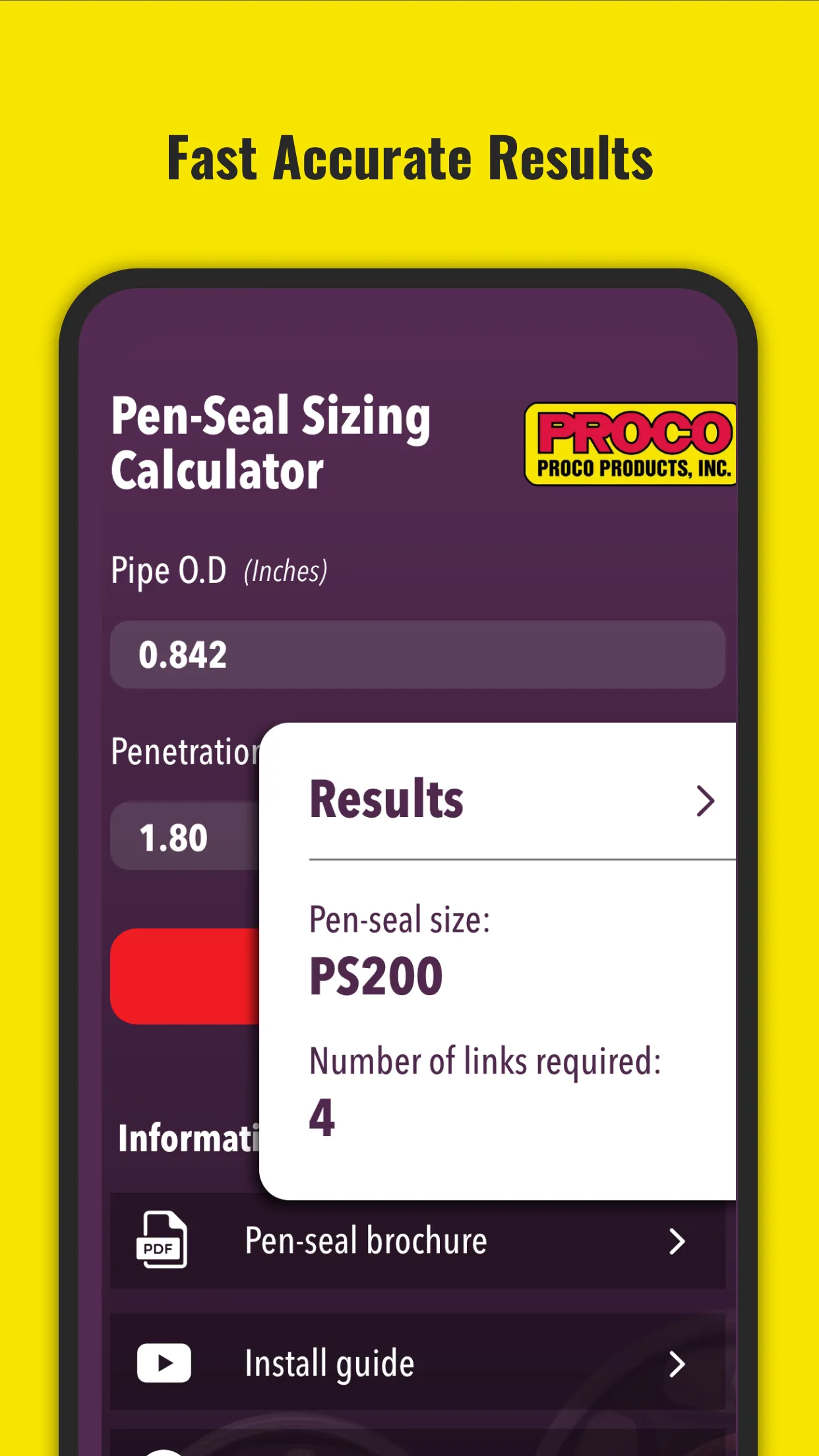 PROCO Pen-Seal calculator | Indus Appstore | Screenshot