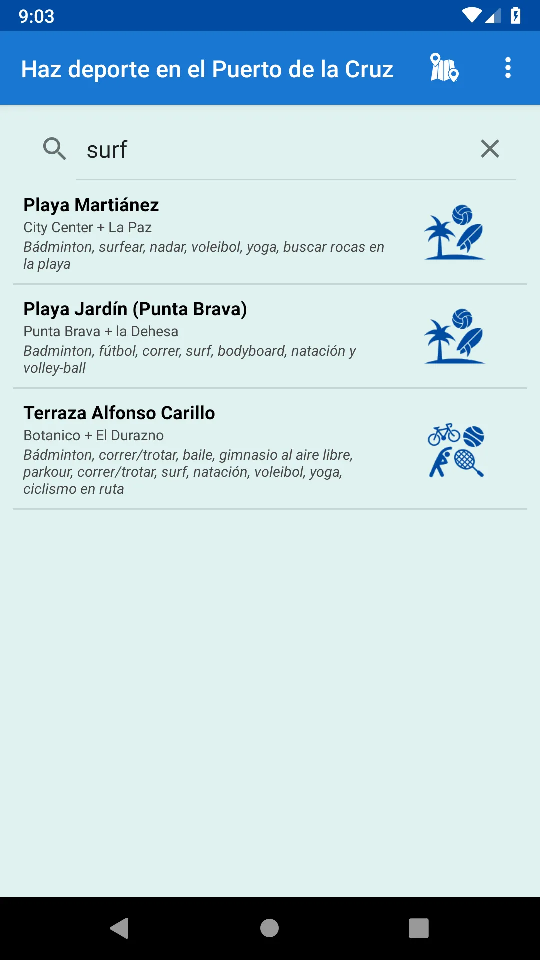 Do sports in Puerto de la Cruz | Indus Appstore | Screenshot