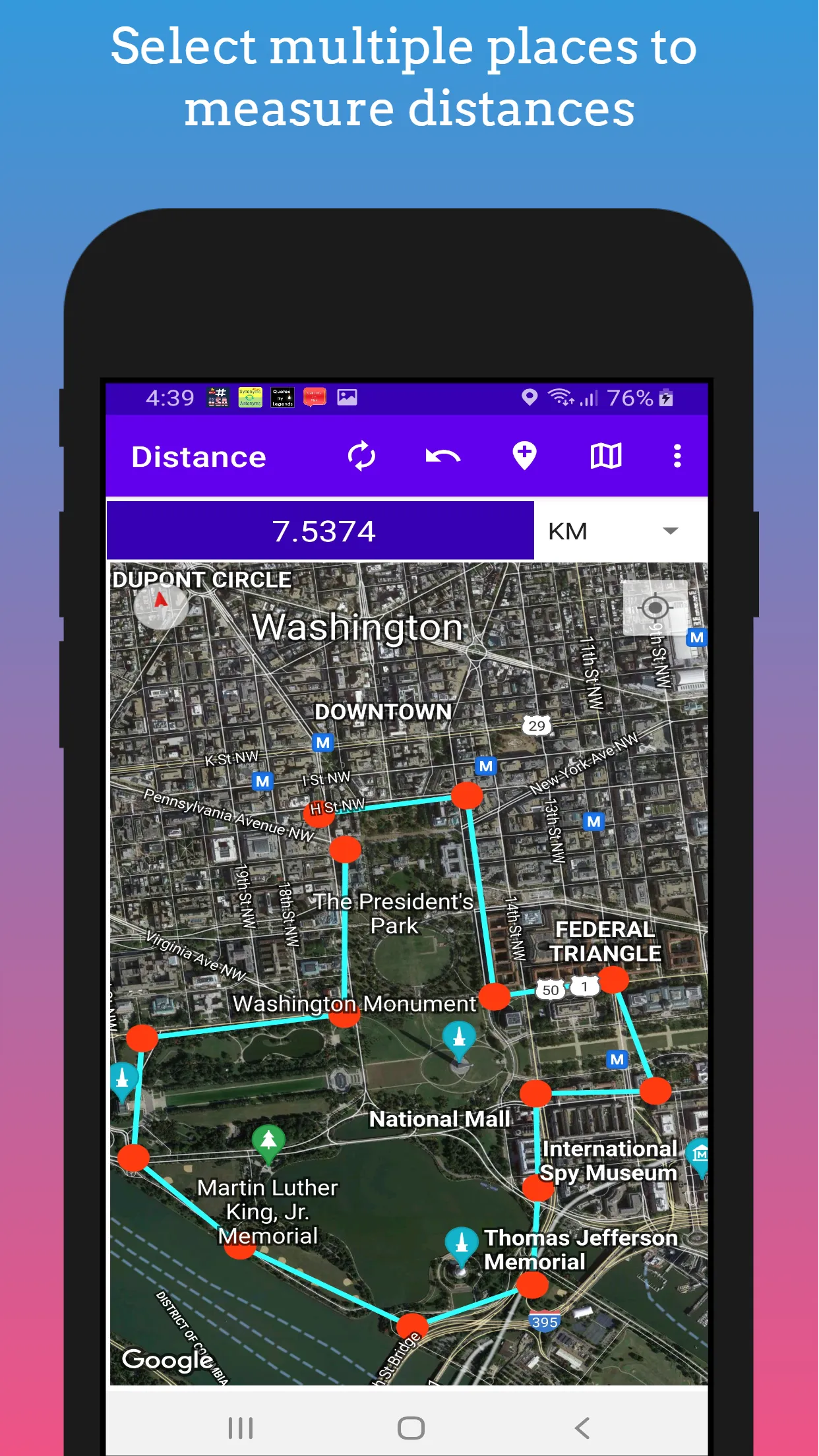 GPS Distance Measurement | Indus Appstore | Screenshot