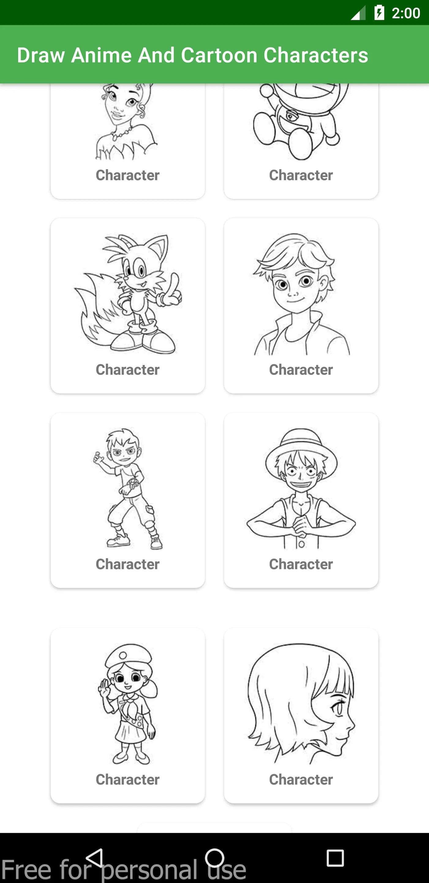 Draw Anime And Cartoon | Indus Appstore | Screenshot