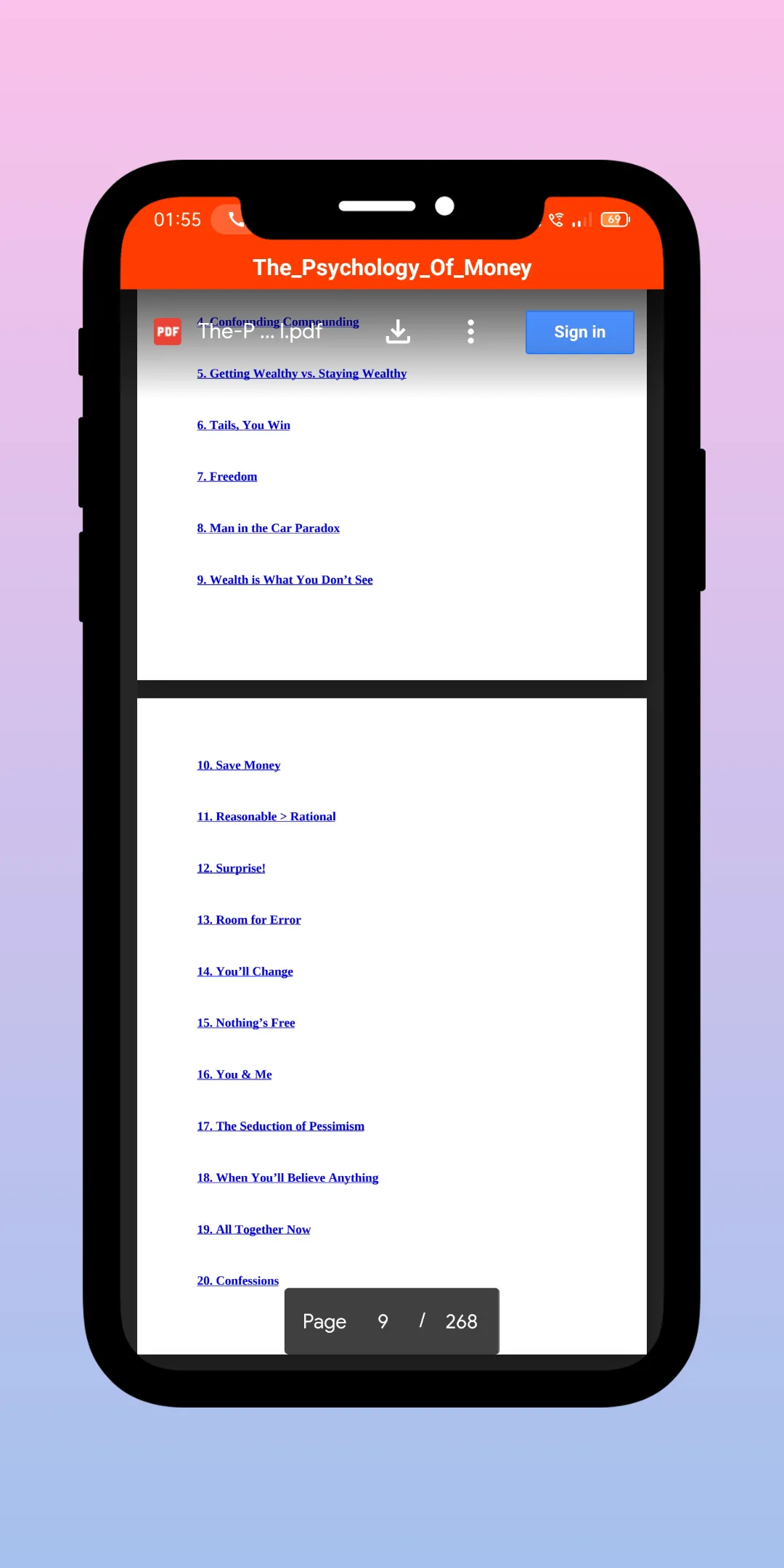 सायकॉलॉजि ऑफ मनी PDF | Indus Appstore | Screenshot