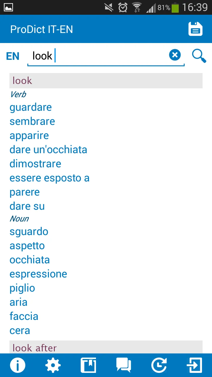 Italian - English dictionary | Indus Appstore | Screenshot