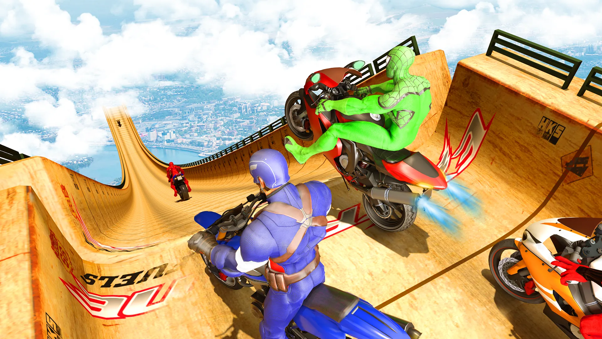 Superhero Bike StuntsMega Ramp | Indus Appstore | Screenshot