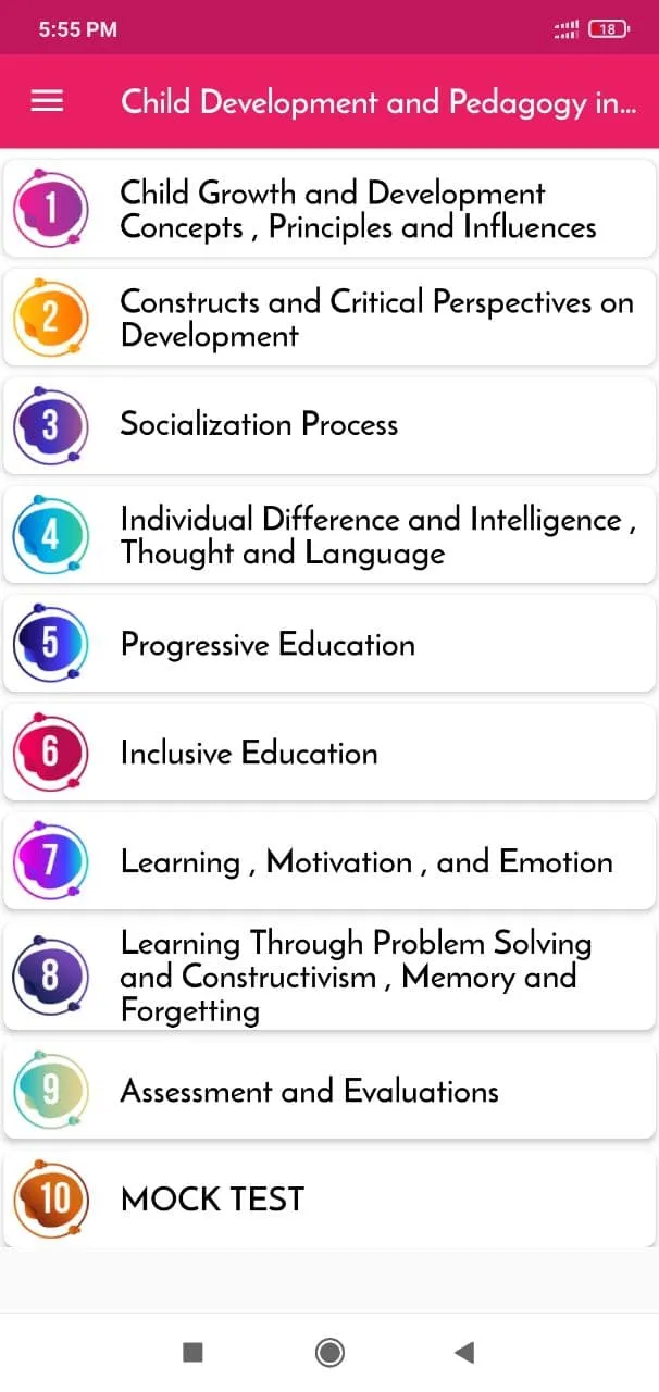 Child Development oR Pedagogy | Indus Appstore | Screenshot