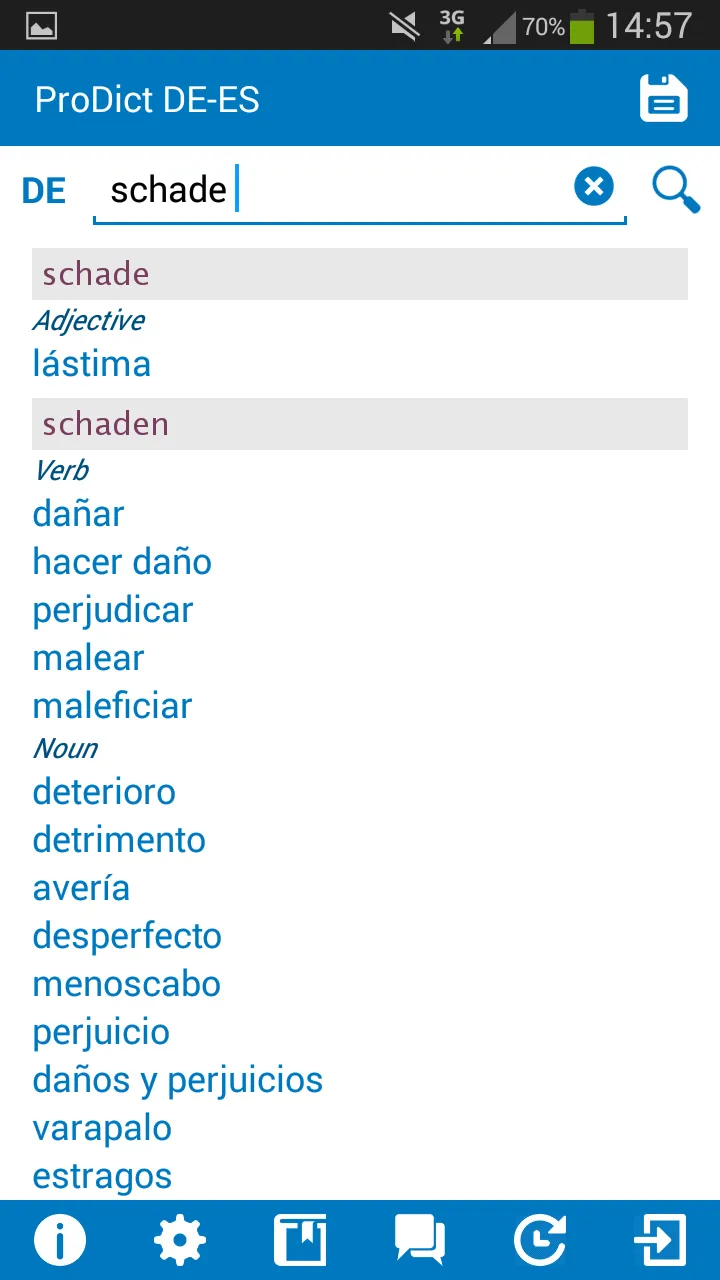 German - Spanish dictionary | Indus Appstore | Screenshot