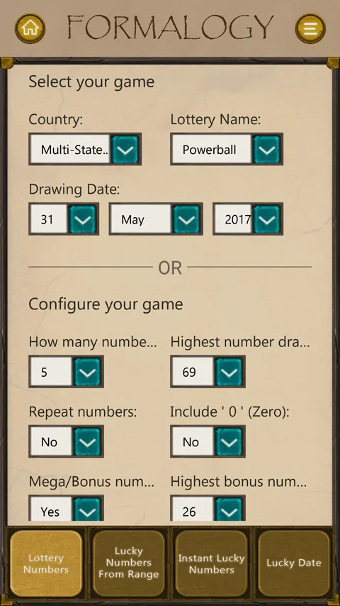 Formalogy Lucky Numbers & Days | Indus Appstore | Screenshot
