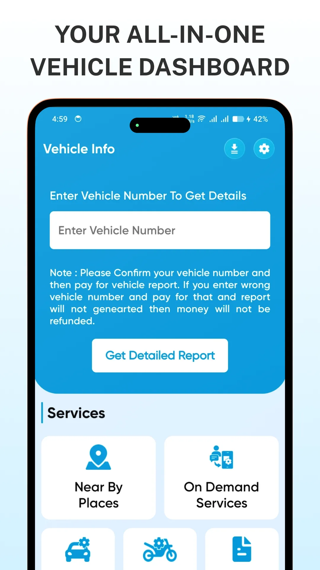 Vehicle Information App | Indus Appstore | Screenshot