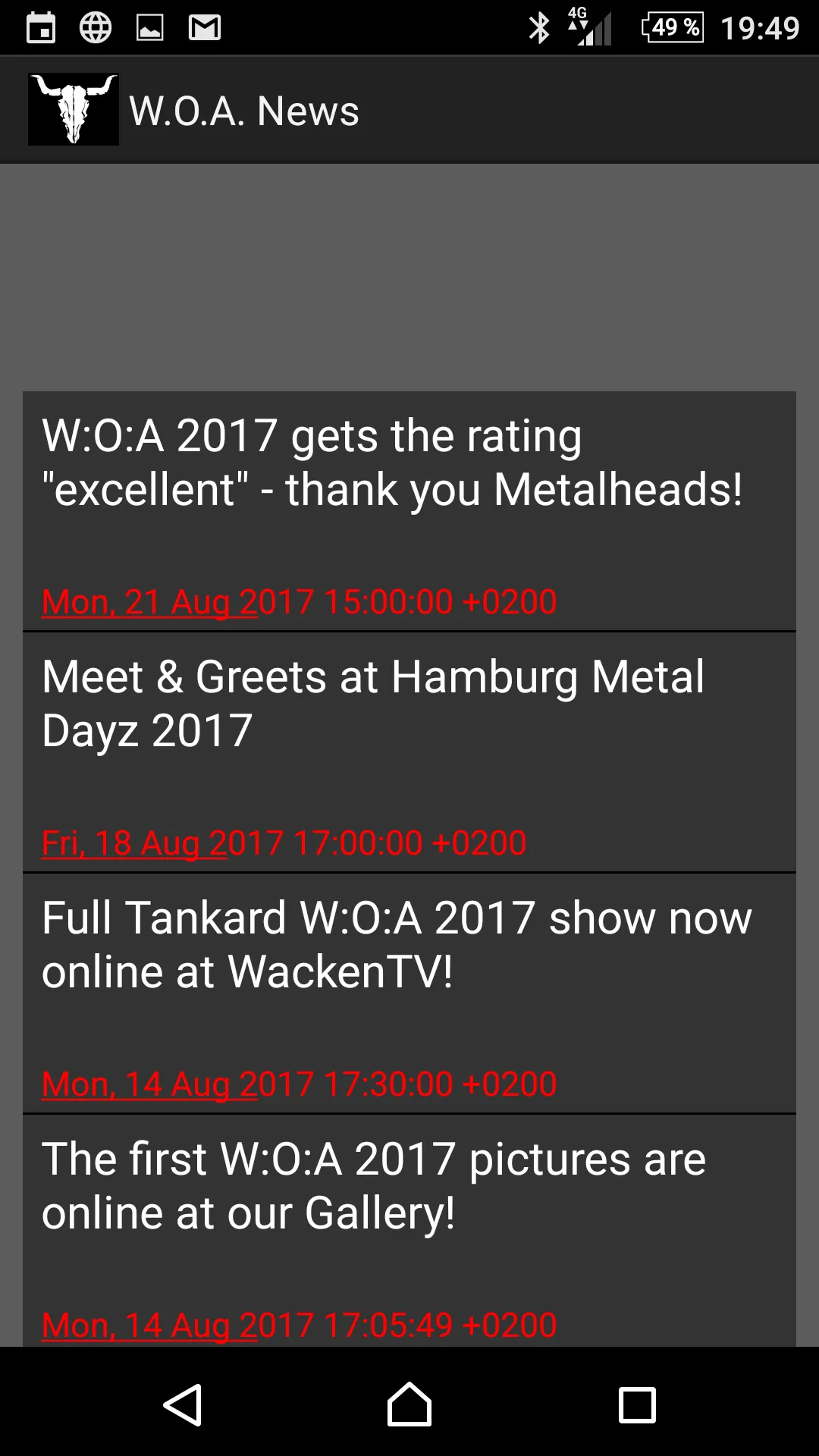 Countdown to Wacken WOA 2025 | Indus Appstore | Screenshot