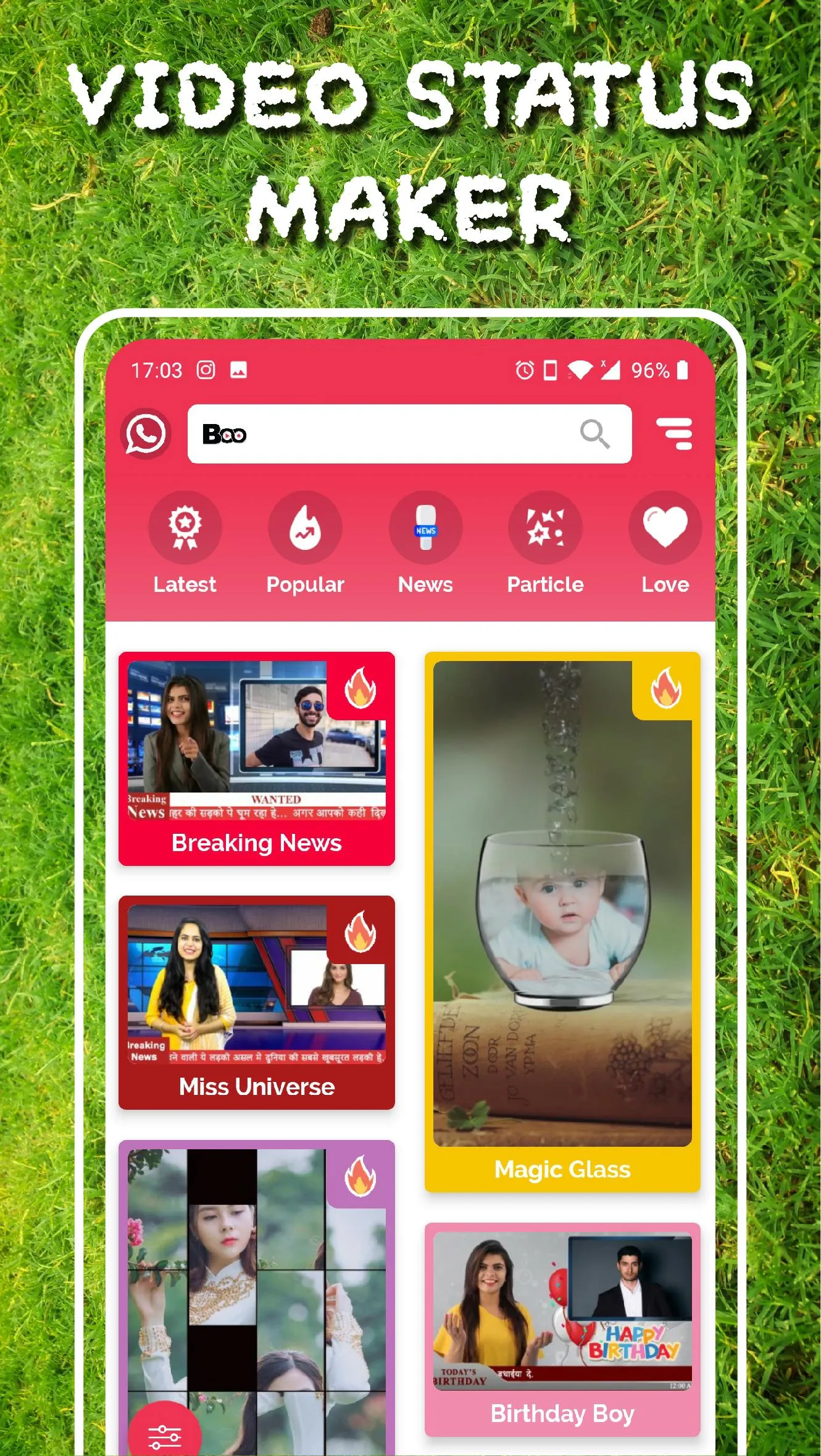 Boo - Video Status Maker | Indus Appstore | Screenshot