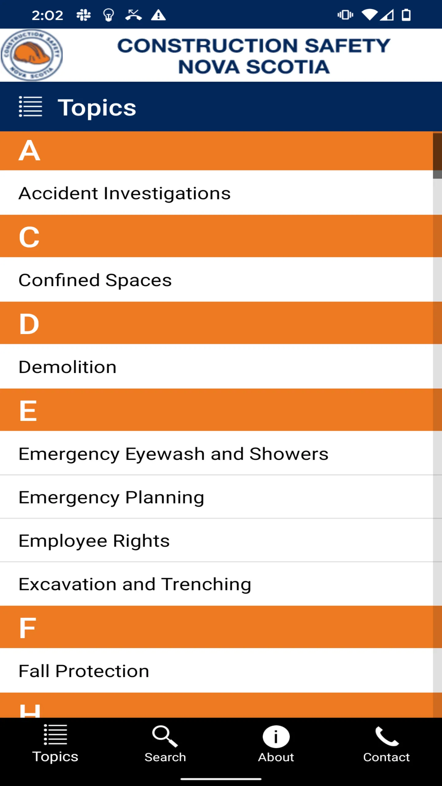 CSNS Guide to OHS Legislation | Indus Appstore | Screenshot