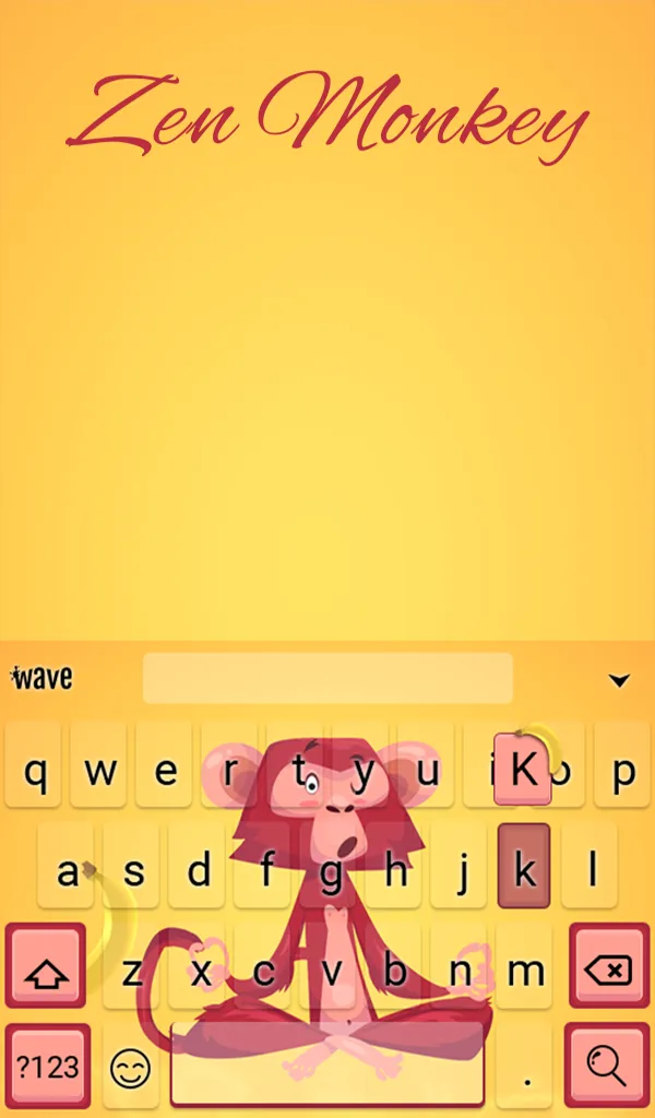 Zen Monkey Animated Keyboard | Indus Appstore | Screenshot