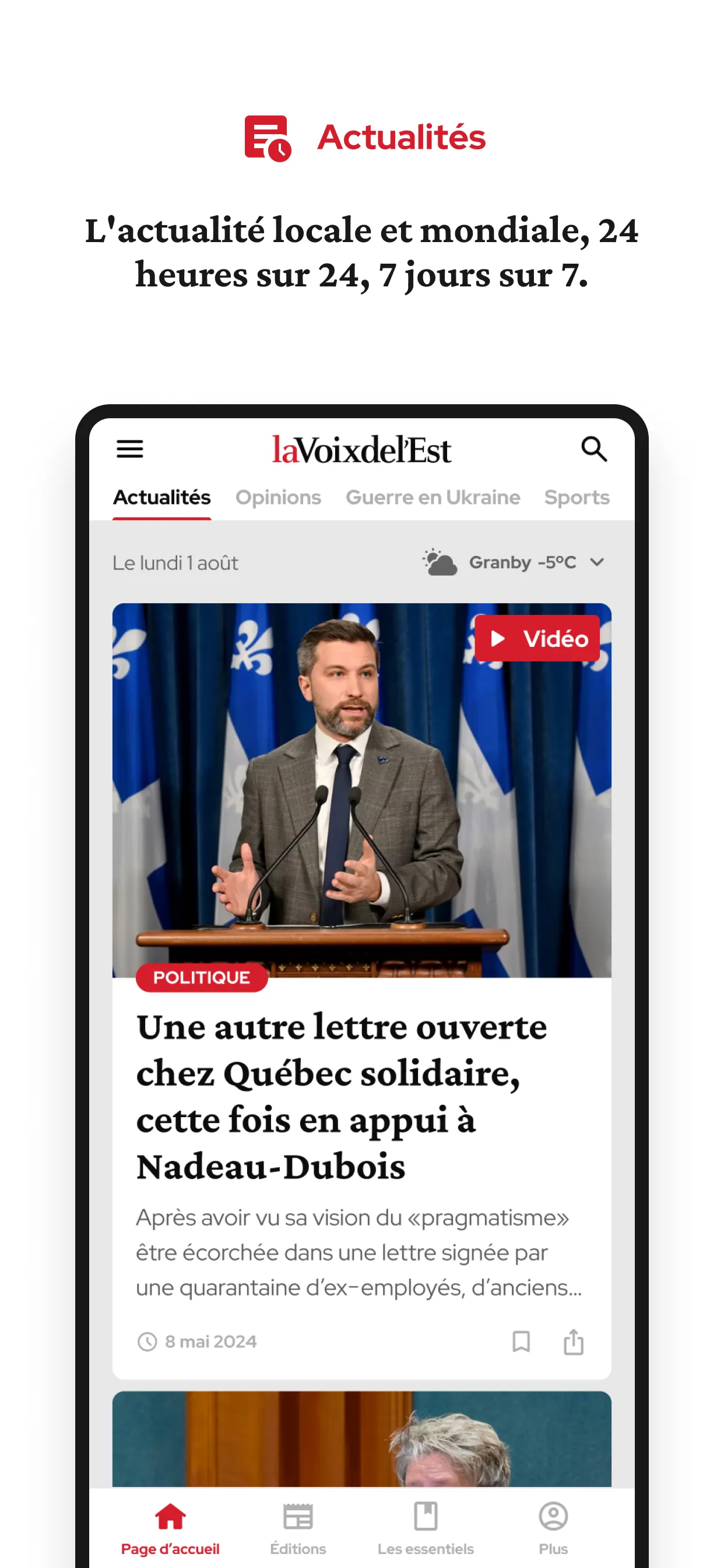 La Voix de l'Est | Indus Appstore | Screenshot