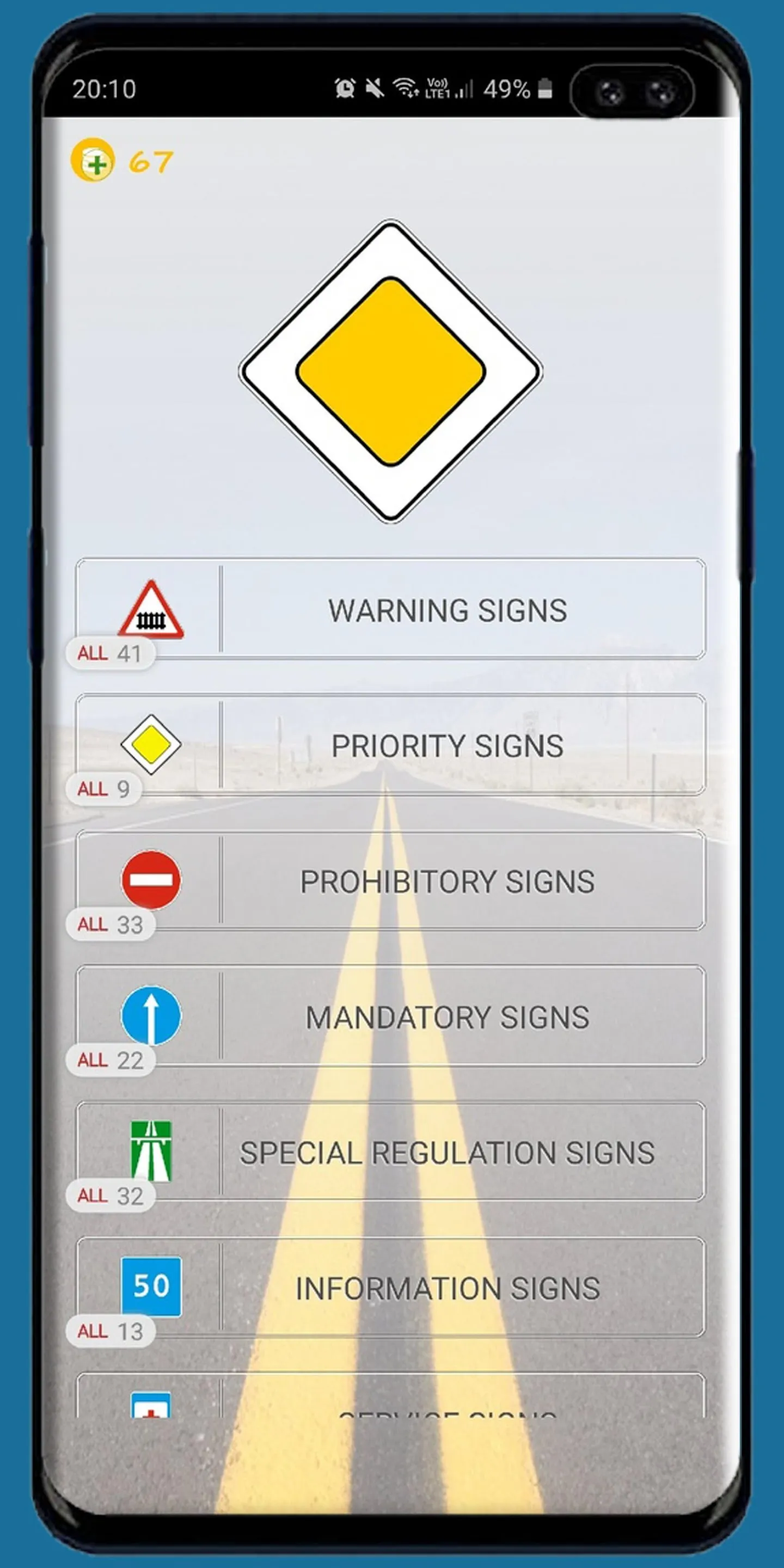 Road Traffic Signs Quiz | Indus Appstore | Screenshot