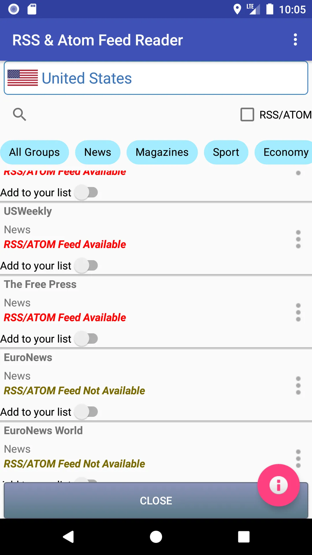 RSS and ATOM Feed Reader | Indus Appstore | Screenshot