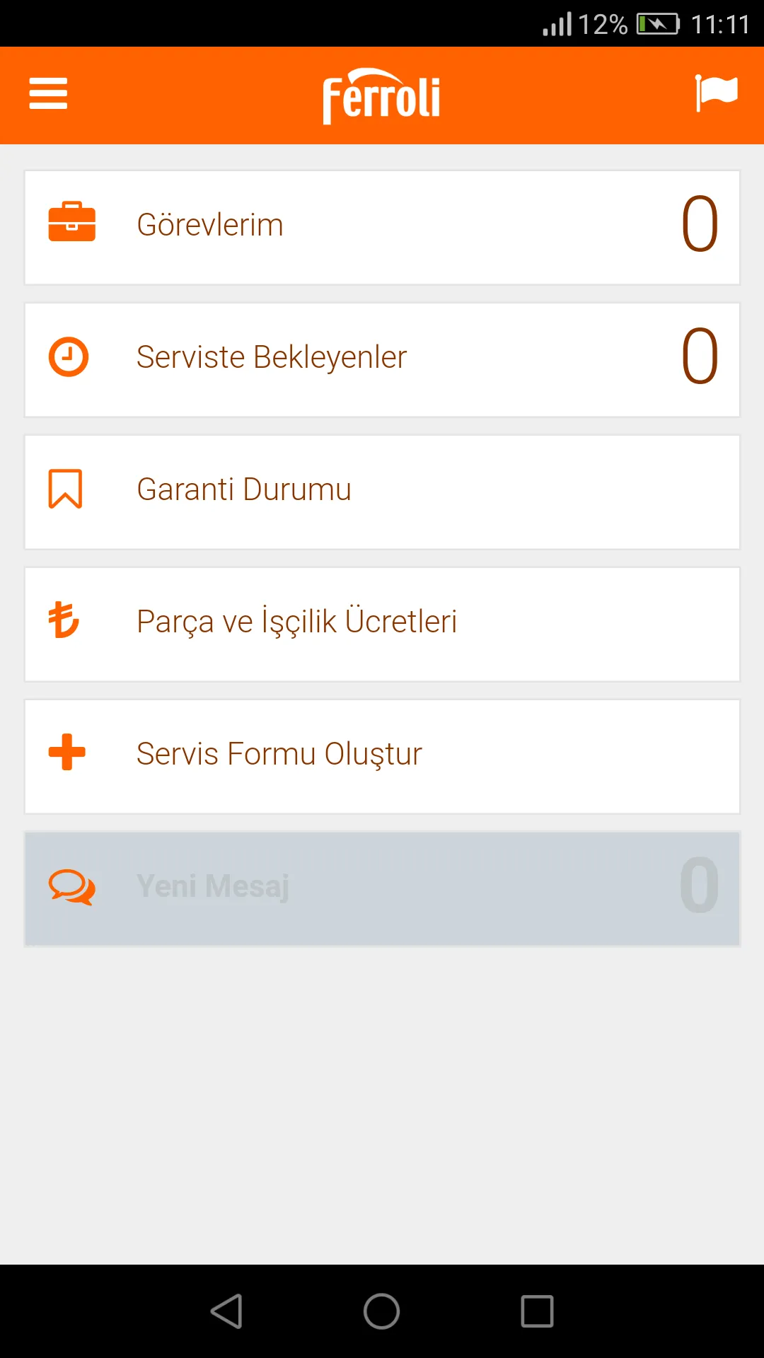 Ferroli Servis | Indus Appstore | Screenshot