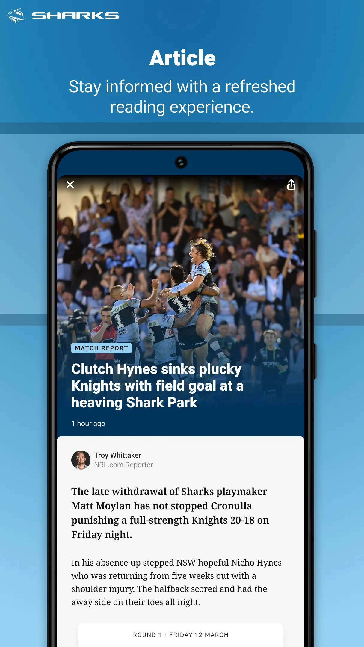 Cronulla Sharks | Indus Appstore | Screenshot