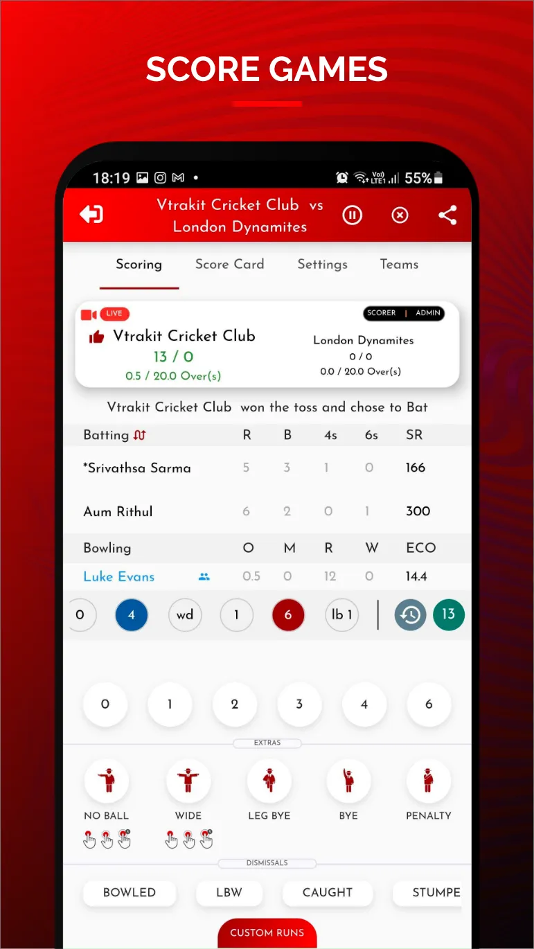 Cricket Scoring App by Vtrakit | Indus Appstore | Screenshot