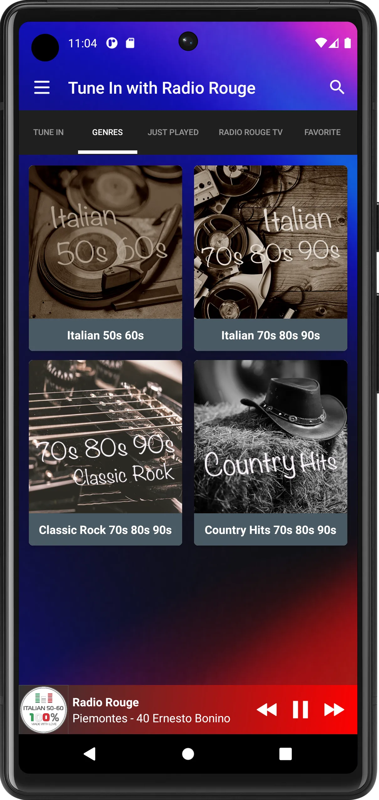 Radio Rouge Italy | Indus Appstore | Screenshot