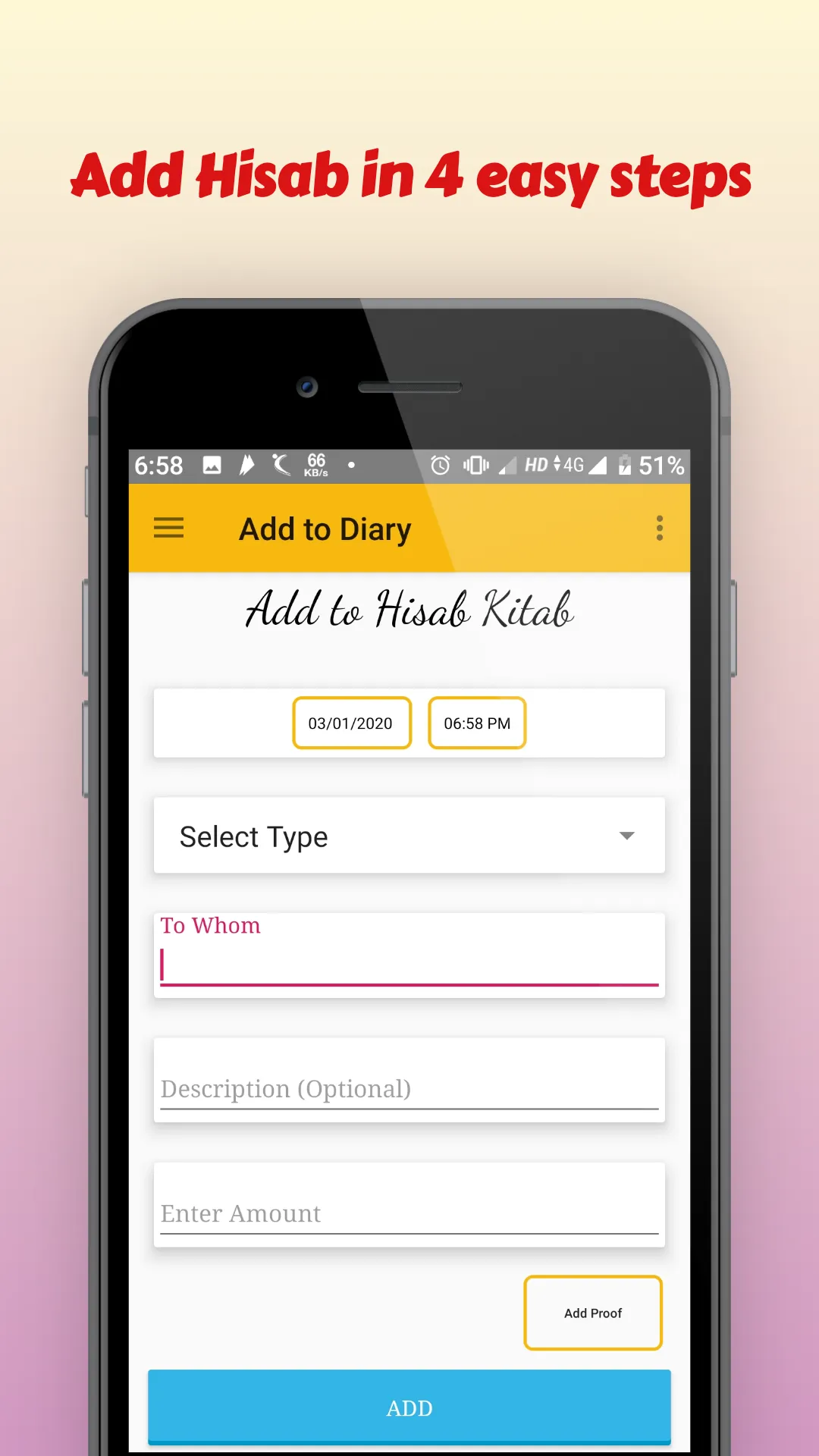 Hisab Kitab Personalized Diary | Indus Appstore | Screenshot