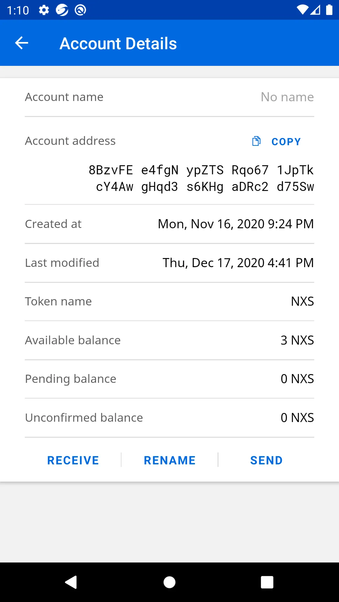 Nexus Blockchain Mobile Wallet | Indus Appstore | Screenshot