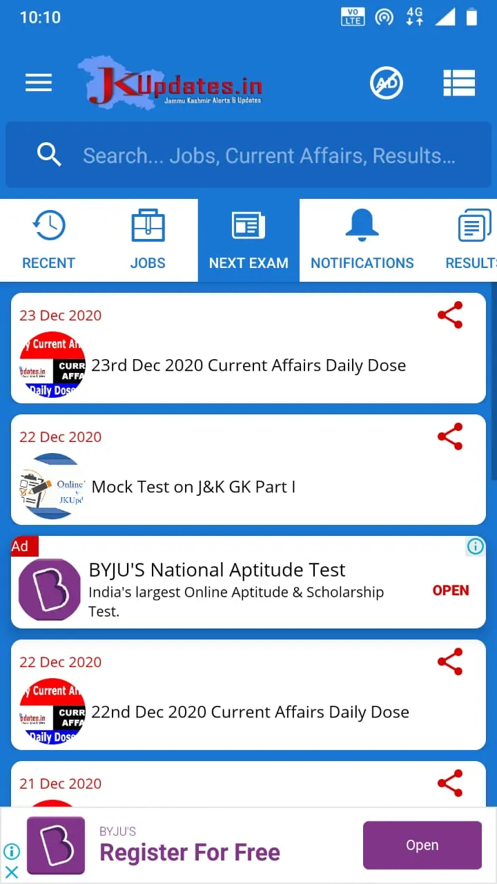 JKUpdates Jobs, JK News, Study | Indus Appstore | Screenshot