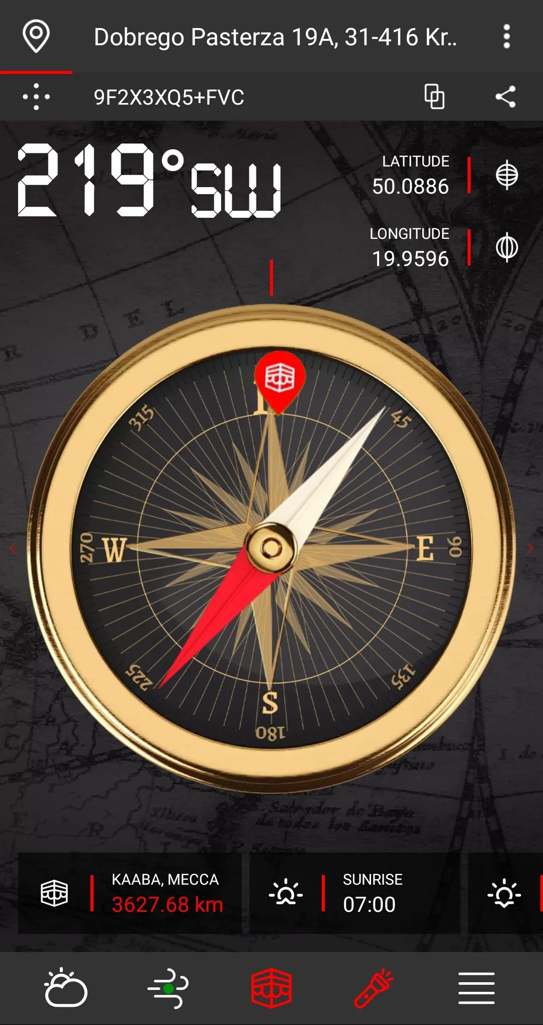 Perfect Compass (with weather) | Indus Appstore | Screenshot