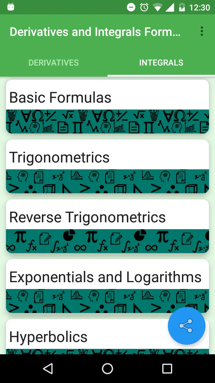 Derivative - Integral Formulas | Indus Appstore | Screenshot