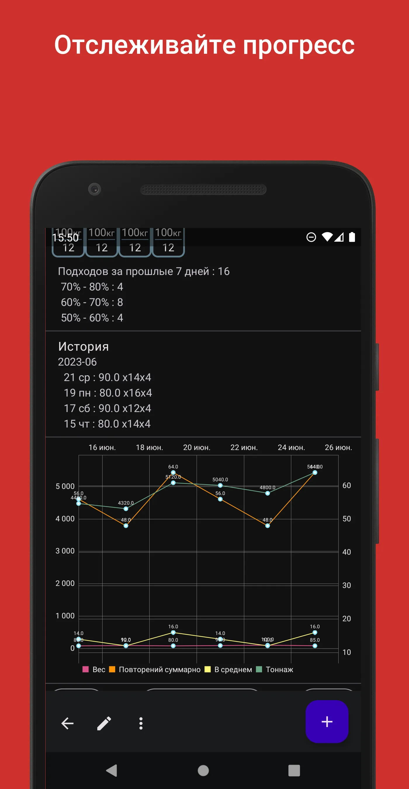 Дневник тренировок - GymCalc | Indus Appstore | Screenshot