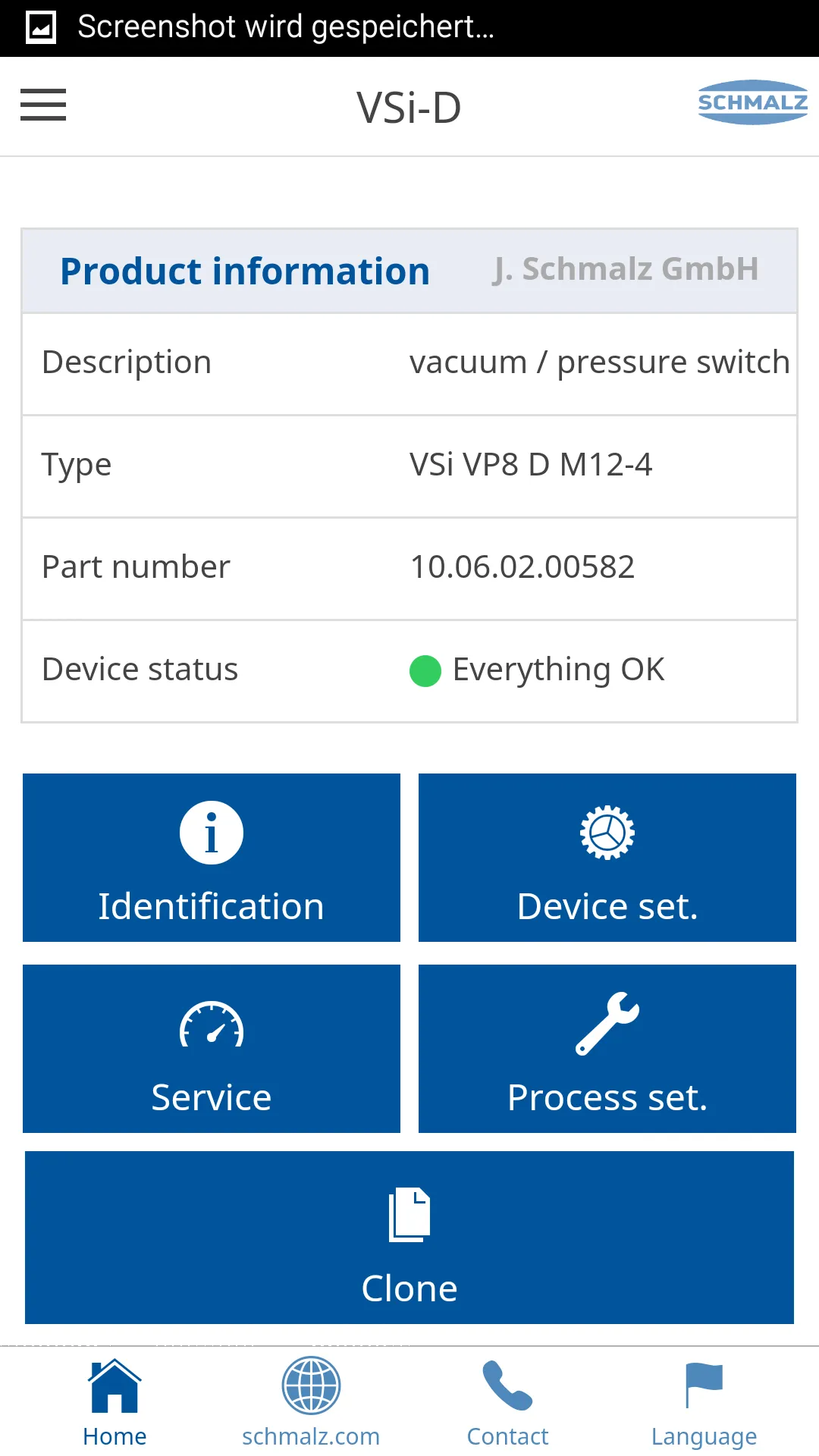 Schmalz ControlRoom | Indus Appstore | Screenshot