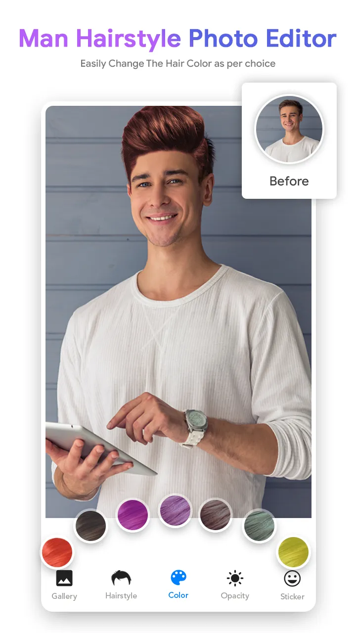 Man Hairstyle Photo Editor | Indus Appstore | Screenshot