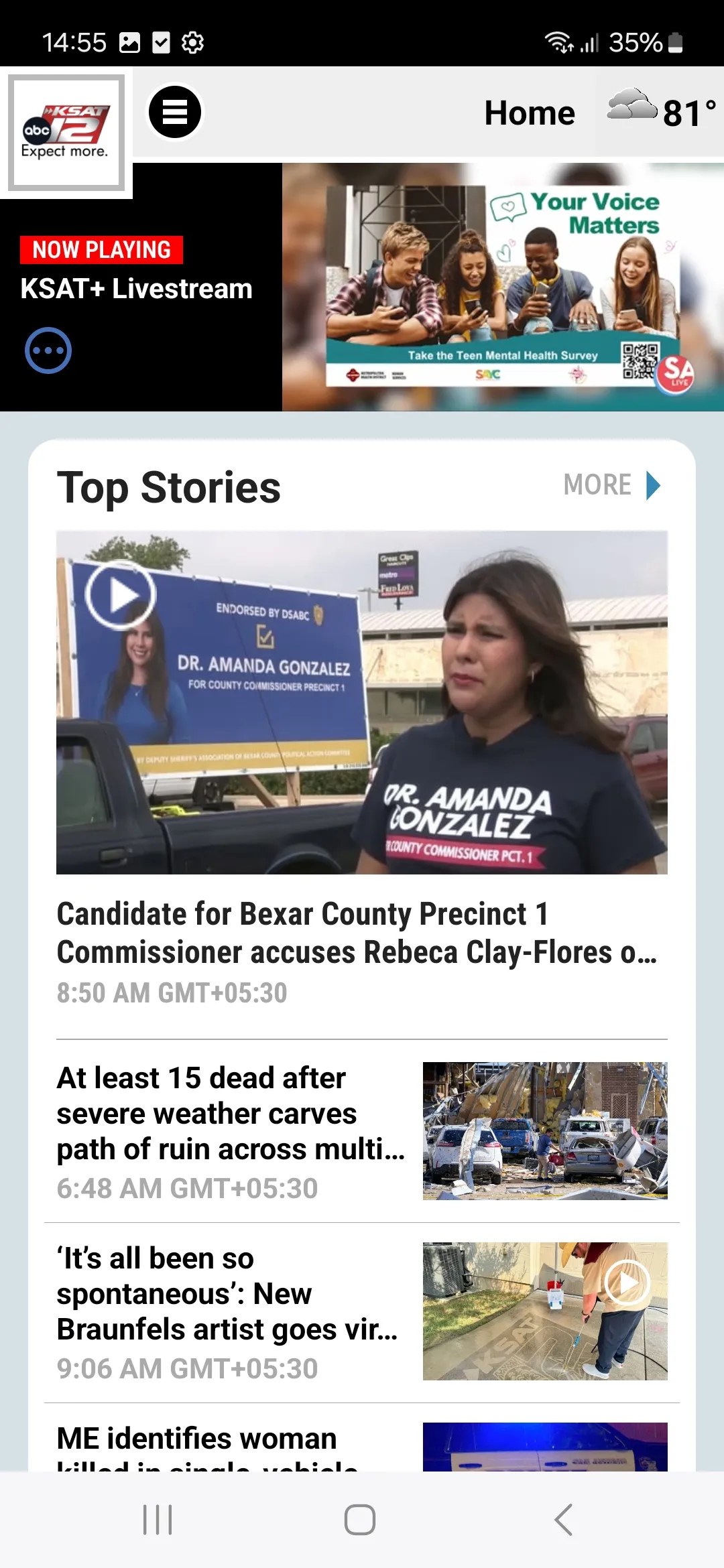 KSAT 12 News | Indus Appstore | Screenshot